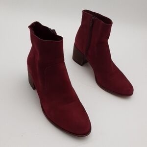 Giani BINI Women's Burgundy Ankle Boots suede Women 8M Casual Festival Rodeo Y2k
